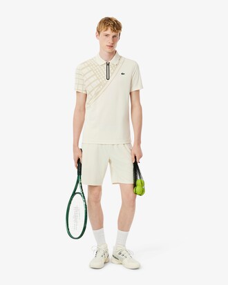 Polo da tennis slim fit con stampa ultra-dry