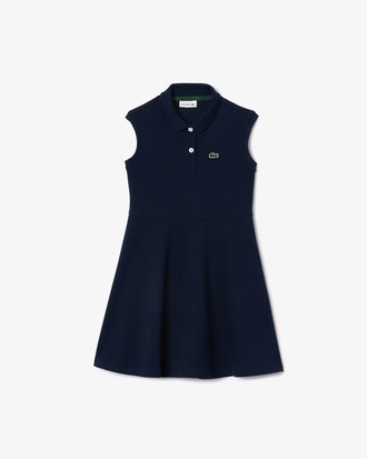 Vestito polo senza maniche in piqué stretch