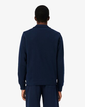 Felpa interlock a collo alto con zip