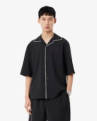 Camicia in lana a maniche corte relaxed fit