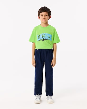 Pantaloni cargo in gabardina di cotone leggera