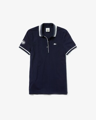 Polo da donna in mini piqu&eacute; di cotone Lacoste SPORT French Open