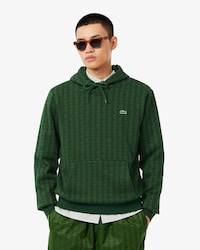 Felpa con cappuccio e monogramma