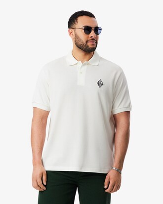 Polo in piqu&eacute; con stemma classic fit