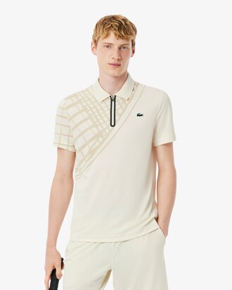 Polo da tennis slim fit con stampa ultra-dry