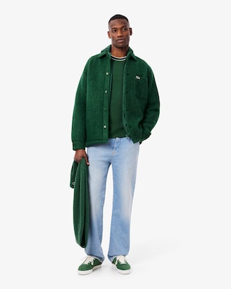 Overshirt in feltro misto lana