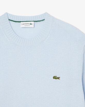 Maglione a girocollo in lana cardata