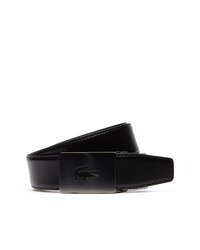 Cintura elastica in pelle con fibbia a placca autobloccante da uomo