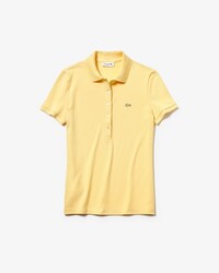 Polo slim fit Lacoste in mini piqu&eacute; di cotone stretch tinta unita