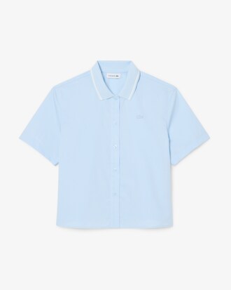Camicia oversize effetto petit piqu&eacute;