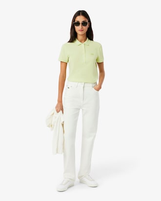 Polo da donna in piqu&eacute; di cotone stretch Lacoste slim fit