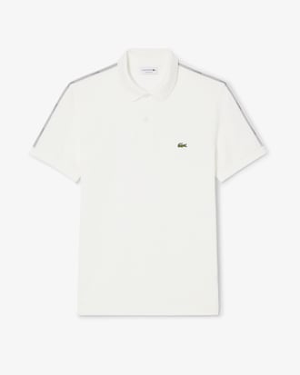 Polo con logo a righe regular fit