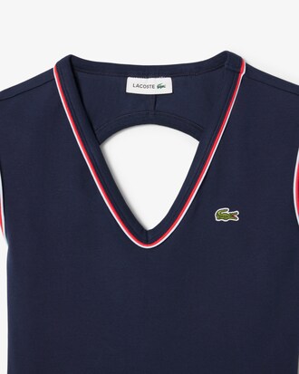 Body slim fit in cotone con schiena scoperta