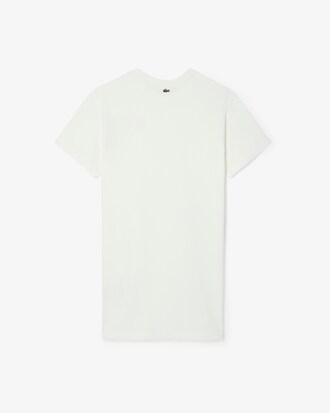 Abito t-shirt oversize in jersey con marchio