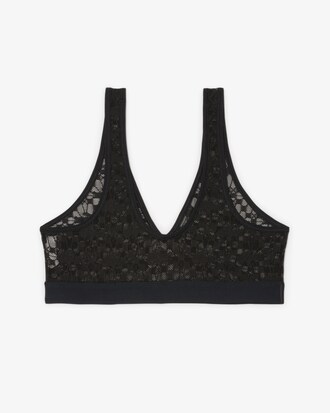Bralette con logo in pizzo