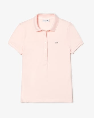 Polo slim fit Lacoste in mini piqu&eacute; di cotone stretch tinta unita