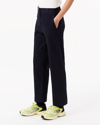 Pantaloni chino in cotone con gamba affusolata