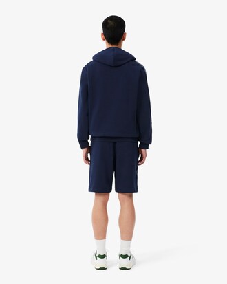Shorts in tessuto felpato con striscia con logo regular fit