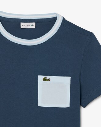 T-shirt in cotone con stampa a contrasto