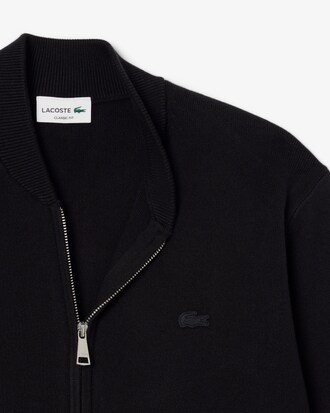 Bomber in maglia di cotone e lana
