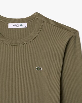 T-shirt in cotone a costine slim fit