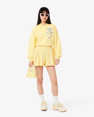 Felpa oversize plissettata con stampa
