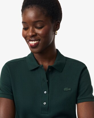 Polo da donna in piqu&eacute; di cotone stretch Lacoste slim fit