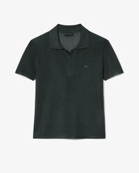 Polo slim fit in piqu&eacute; di raso Runway