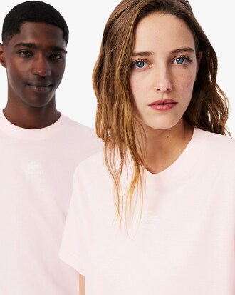 T-shirt in cotone con stampa del brand