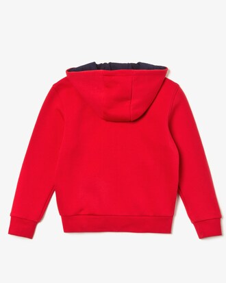 Felpa con zip da bambino Tennis Lacoste SPORT in cotone tinta unita