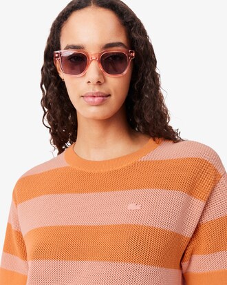 Abito t-shirt a righe in mesh