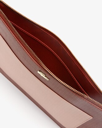 Women's Chantaco Colourblock Piqué Leather Zip Clutch