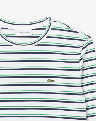 T-shirt in cotone a maniche lunghe a righe