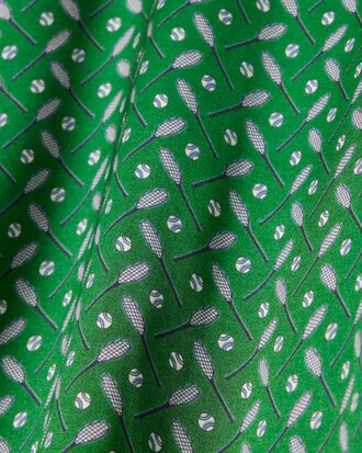 Abito con scollo a sciarpa in raso stampato Runway