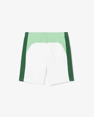 Shorts in cotone felpato color block