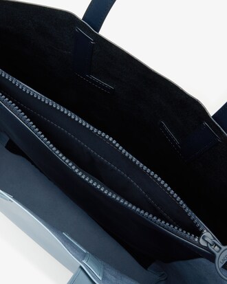 Doppia borsa tote da donna in pelle bicolore Fashion Show