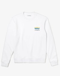 Felpa da uomo con logo a onda e collo rotondo