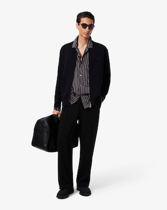 Bomber in maglia di cotone e lana