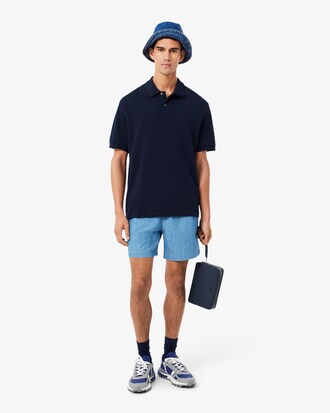 Polo in piqu&eacute; pesante loose fit