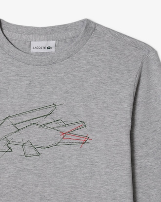 T-shirt in cotone pesante con grafica coccodrillo
