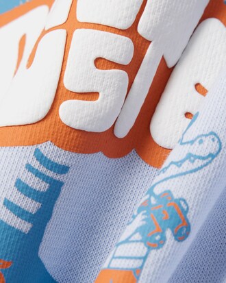 Felpa girocollo in tessuto felpato con stampa