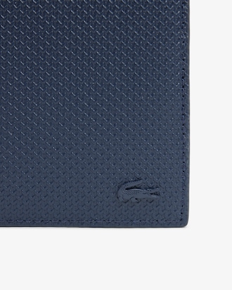 Portafoglio in pelle effetto piqu&eacute; con zip Chantaco