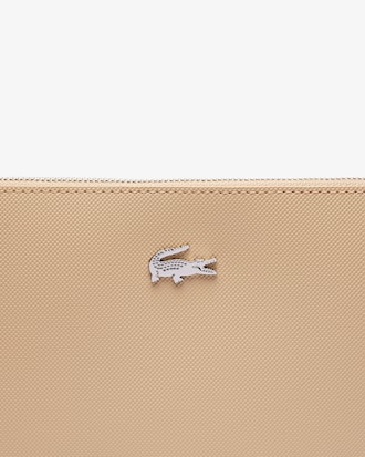 Pochette in canvas piqué spalmata Anna