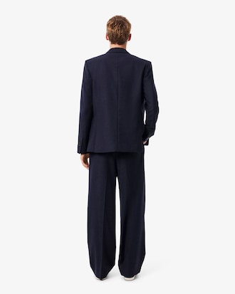 Pantaloni taglio dritto in feltro di lana