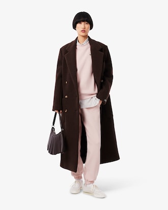 Felpa girocollo in piqu&eacute; relaxed fit