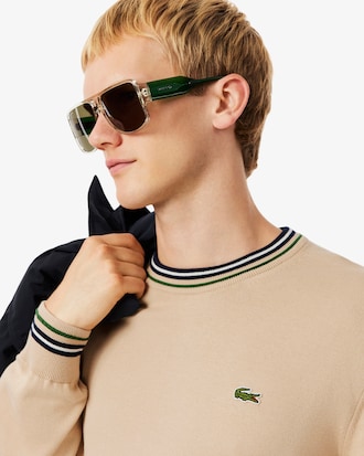 Maglione in jersey di cotone a righe