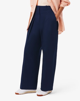 Pantaloni chino in gabardine elasticizzato wide fit