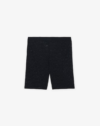 Shorts ciclista in pizzo con fascia in vita con logo