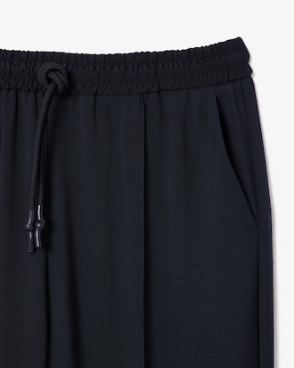 Pantaloni sportivi oversize in misto lana