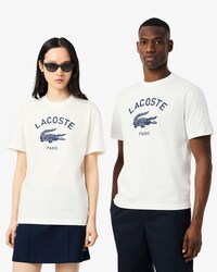 T-shirt in cotone con stampa del brand